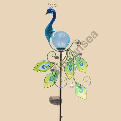 Outdoor Peacock Solar Lights Stake