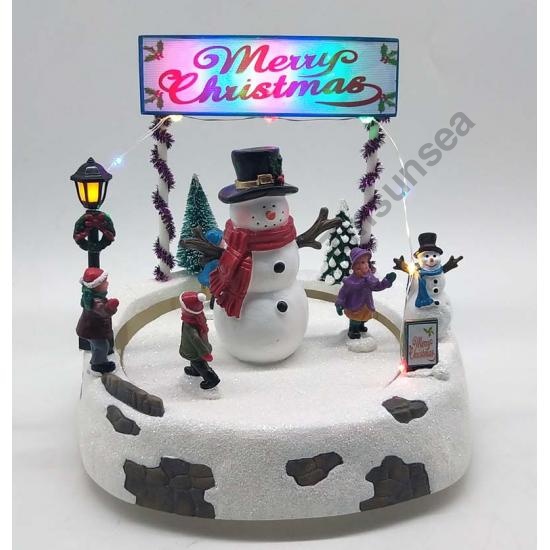 Animated Christmas Rotation Snowman