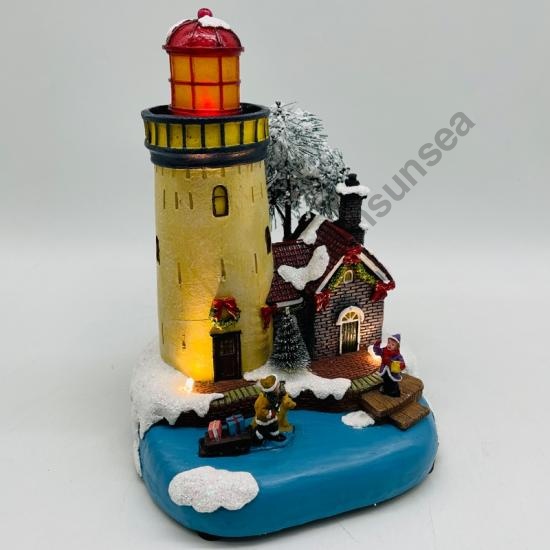 Christmas Village With Flash Light house