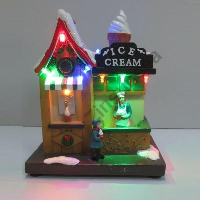Christmas House With Rotation Christmas Ice Cream