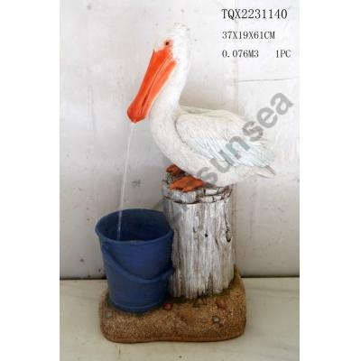 LED Outdoor Cascading Stone Fountain